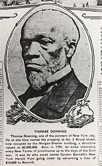 Thomas Downing (1799-1866) portrait from newspaper clipping