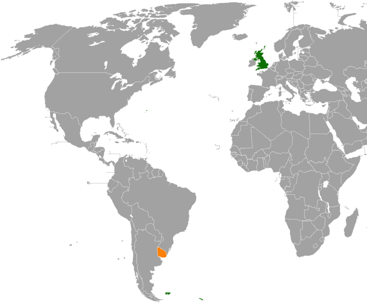 United Kingdom Uruguay Locator
