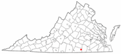 Location of La Crosse, Virginia