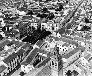 Vista aérea de La Rambla, Andalucía (España)
