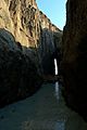 Zawn Pyg chasm and rock arch at Nanjizal beach August 2013