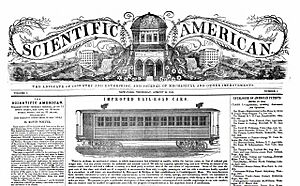 1845 08 28 Scientific American - Cover first Scientific American item