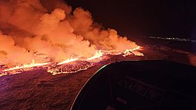 2023 Grindavik eruption from the air