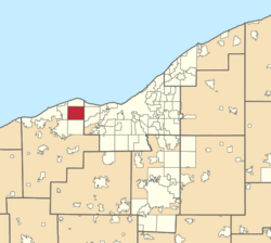 Location of Avon in Greater Cleveland