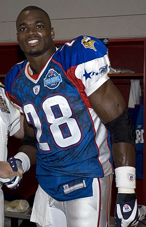Adrian L. Peterson before 2008 Pro Bowl