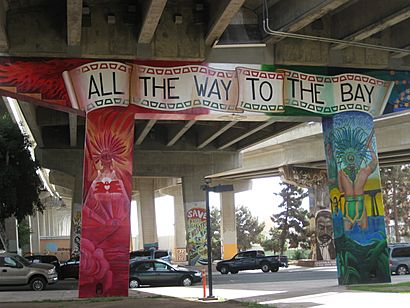 All the Way to the Bay mural in Chicano Park