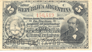 Argentina-1891-Bill-0.05-Obverse