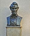 Bust of Pres. Lincoln at the spot where he gave the Gettysburg Address.jpg