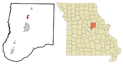 Location of Kingdom City, Missouri