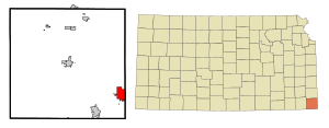 Location within Cherokee County and Kansas