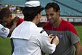 Chris Wondolowski with dog tag USMNT 2014