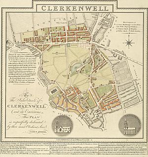 Clerkenwell 1805 Cartographer; Tyrer, James