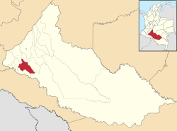 Location of the municipality and town of Valparaíso, Caquetá in the Caquetá Department of Colombia.