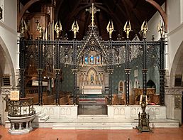 Crossing, Pulpit, Lectern, Rood Screen, Choir, and Sanctuary (1887 & 1899) of the Cathedral Church of the Nativity, Bethlehem, Pennsylvania