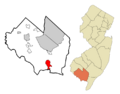 Cumberland County New Jersey Incorporated and Unincorporated areas Port Norris Highlighted