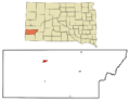 Custer County South Dakota Incorporated and Unincorporated areas Custer Highlighted