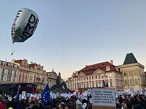 Demonstrace za slušné Česko – demise Andreje Babiše 2