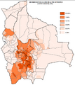 Distribucion de los quechuas por municipios (censo nacional 2001)