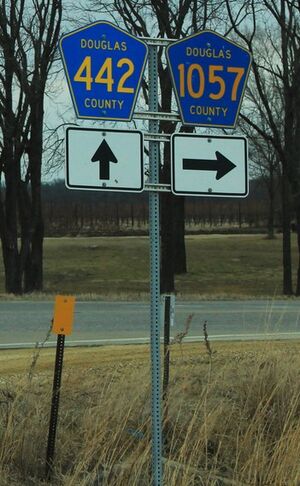 Douglas County highways 442 & 1057 intersection