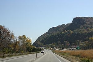 Dresbach along Interstate 90 looking south