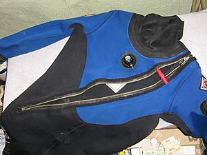 Dry suit front-entry
