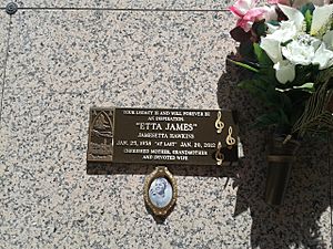 Etta James at Inglewood Park Cemetery