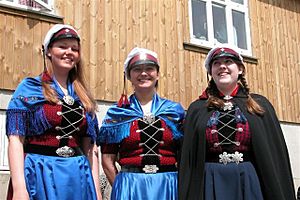 Faroese girls in costume