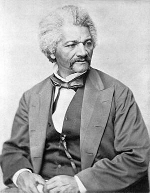 Frederick Douglass, head-and-shoulders portrait, facing right, ca 1850-1860 edit