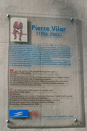 Frontignan plaque Vilar