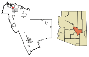 Location of Flowing Springs in Gila County, Arizona.