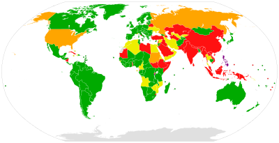 Map showing ICC member states