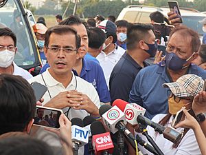 Isko Moreno motorade Bacoor interview harap mukha (Cavite; 03-18-2022)