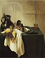 Jan Jansz den Uyl - Pewter Jug and Silver Tazza on a Table - 1633