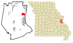Location of Barnhart, Missouri