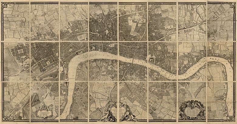 John Rocque's map of London and Westminster, 1746 low res