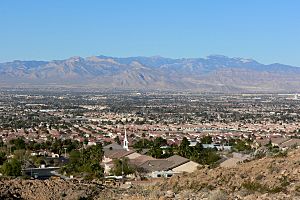 View of Sunrise Manor from Frenchman Mountain with North Las Vegas in the distance