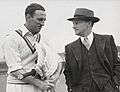 Len Hutton and Don Bradman 1953