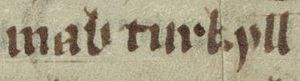 Mac Torcaill (Oxford Bodleian Library MS Jesus College 111, folio 71v)