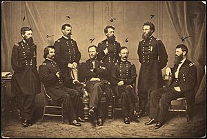 Major General William T. Sherman, Commanding Military Division of the Mississippi, and his Generals, 1. Maj. Gen. O.... - NARA - 533374