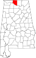 State map highlighting Limestone County