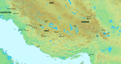 Map of Fars and it's surrounding regions