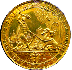 Medal (12 ducats) commemorating voctories of Polish King Vladislaus IV over Russia, Turkey and Sweden 1637