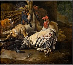 Melchior d'Hondecoeter - Still Life with Cock