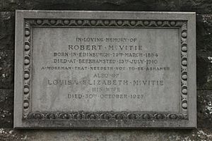 Memorial to Robert McVitie, Dean Cemetery, Edinburgh