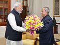 PM Modi greets President Pranab Mukherjee on the latter's birthday