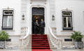 Passos Coelho cumprimenta o Presidente Peña Nieto à porta do Palacete de São Bento 2014-06-06