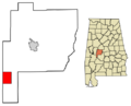 Perry County Alabama Incorporated and Unincorporated areas Uniontown Highlighted 0177904