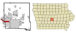 Location of Clive in Iowa