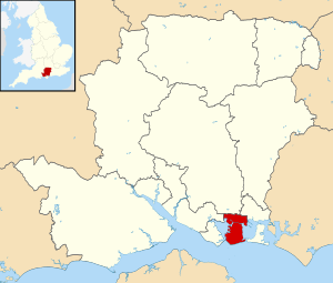 Portsmouth UK locator map