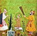 Raja Jai Singh paying homage to Guru Har Krishan (Mahal the Eighth)